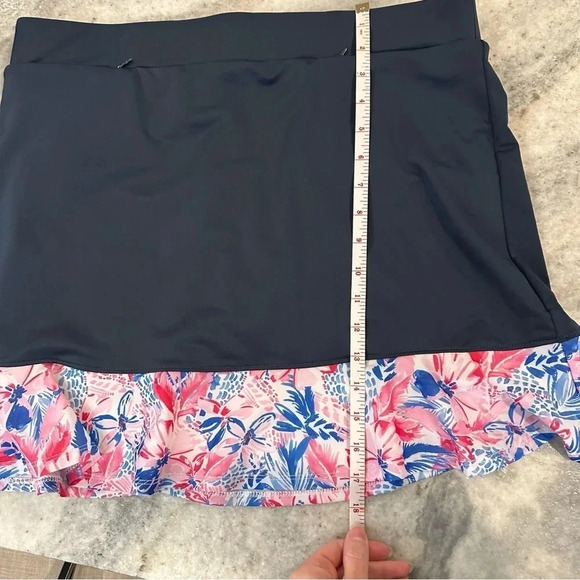 Stella Parker UPF 50 Mermaid Hem Navy & Floral Skort Size Large - Picture 11 of 11